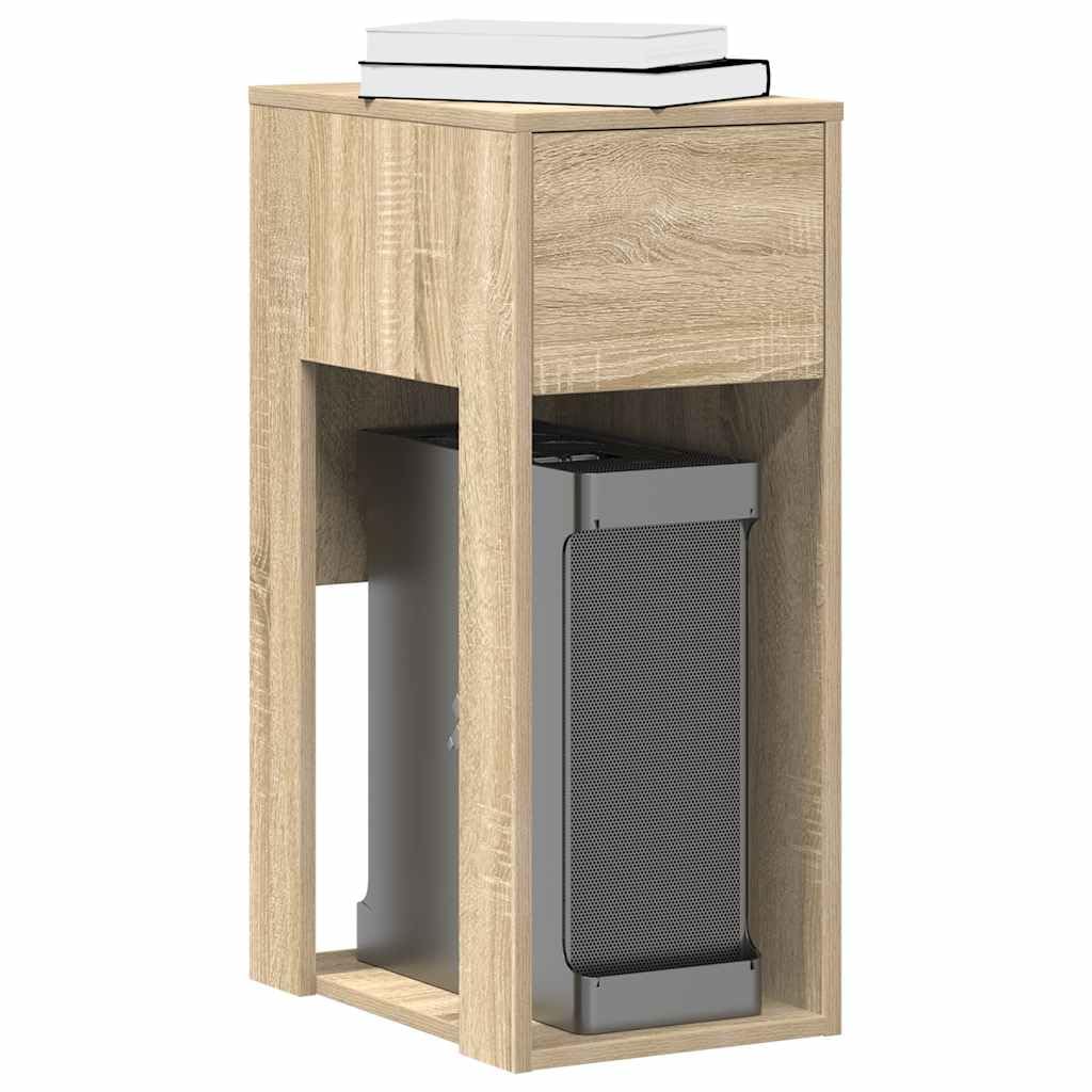 Armadietto da scrivania per PC con vano portaoggetti e cassetto per PC Case – Armadio per accessori e cavi – Archivio per ufficio casa Organizzazione in legno