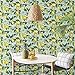 RoomMates RMK11656WP Lemon Zest Yellow and Teal Peel and Stick Wallpaper