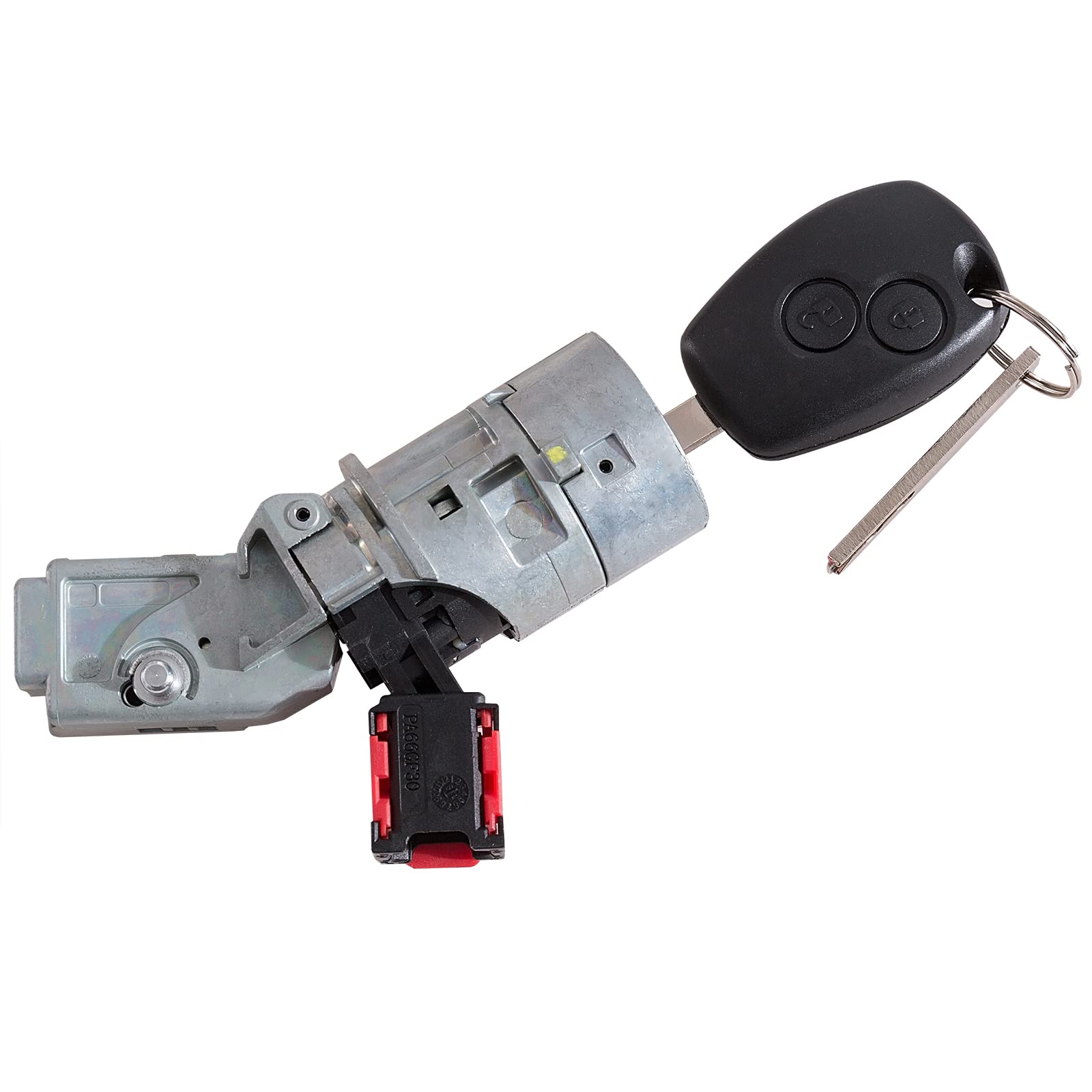 Cilindro blocco blocchetto bloccasterzo avviamento con chiavi, con codici OEM 8200214168, 487009186R, N0502060 per Renault, Opel, Nissan e Dacia