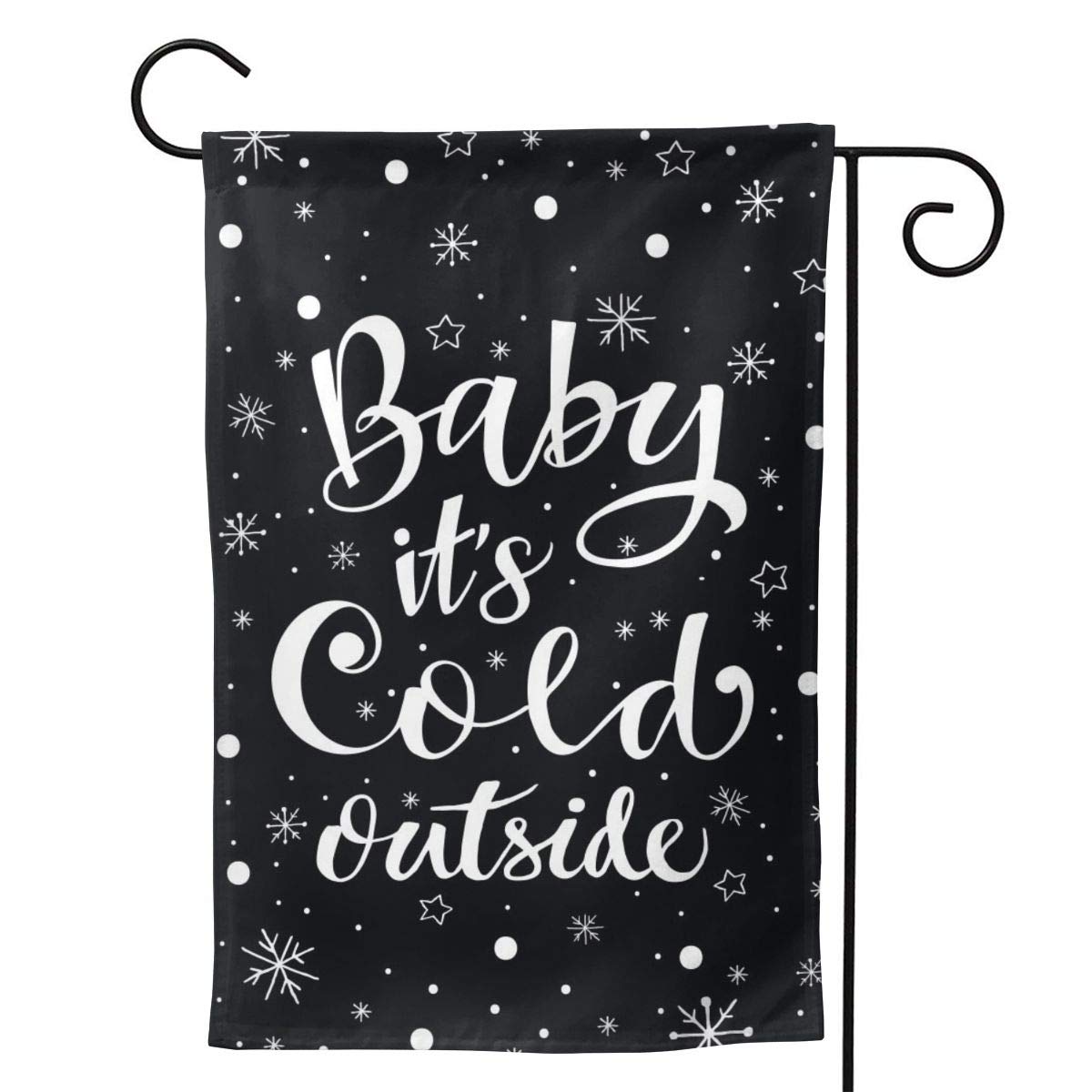 YISHOW X'Mas Baby It's Cold Outside Garden Flag Double Sided Vertical Winter Merry Christmas Happy New Year Outside House Flags Yard Signs Outdoor Decor 12.5"X18"