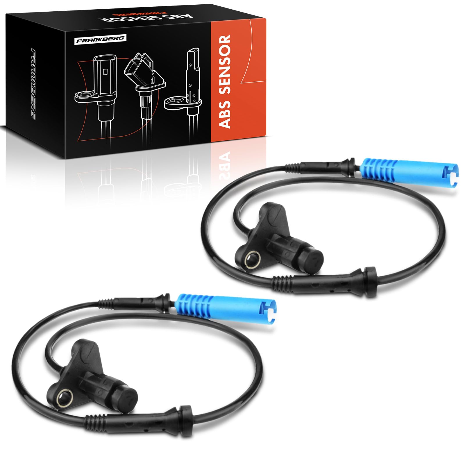 Frankberg 2 sensori ABS, sensore velocità ruota anteriore sinistro destro | Compatibile con: Serie 5 E39, Serie 5 Touring E39