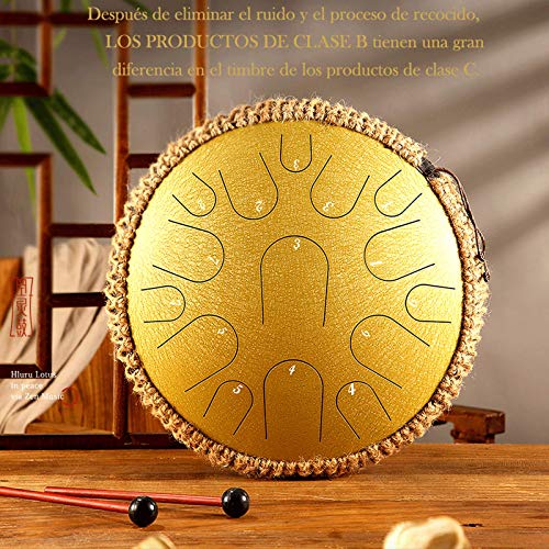 Steel Tongue Drum 13 pulgadas 15 notas con estuche y mazas miniatura 5