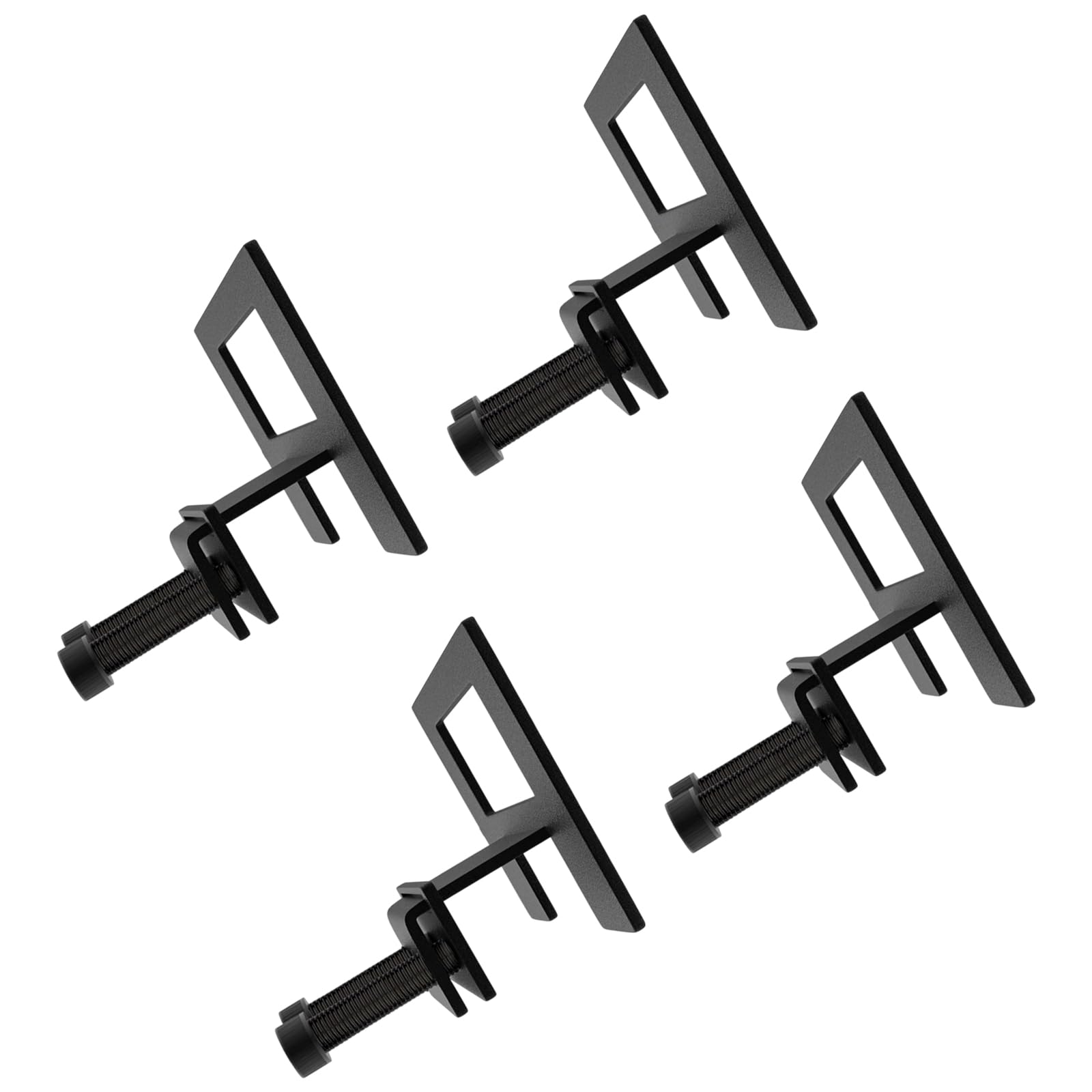 HDOYTXXM Of 4 Heavy Duty Bed Frame Brackets Quick Install Steel Stabilizers Nonslip Rubber Feet for Noise Reduction Bed Frame Reinforcement Brackets