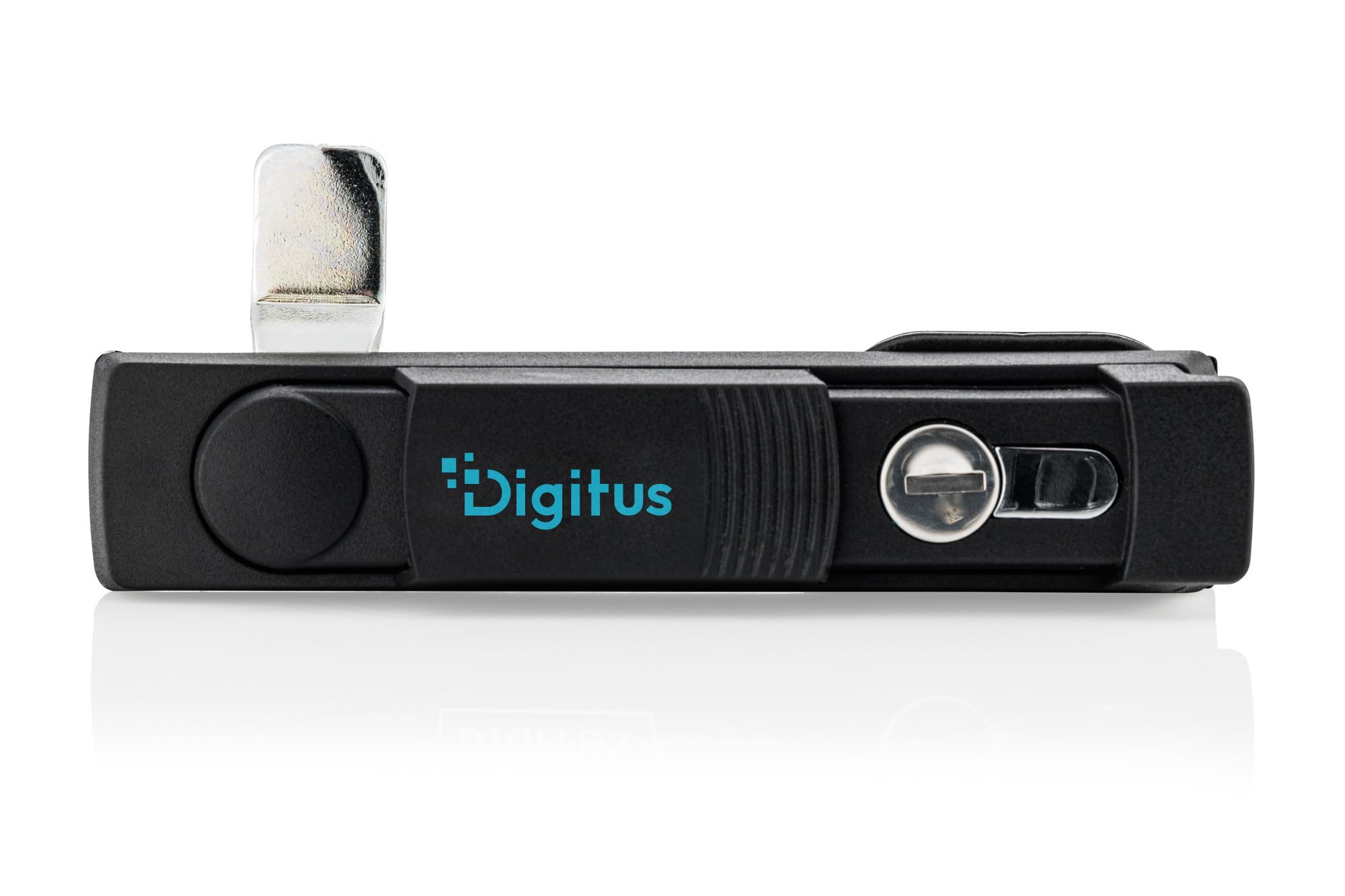 DIGITUS Maniglia girevole con serratura a profilo semicilindrico per armadi di rete e server – compatibile con le serie Unique, Unique-L e Server-N – 2 chiavi – Nero