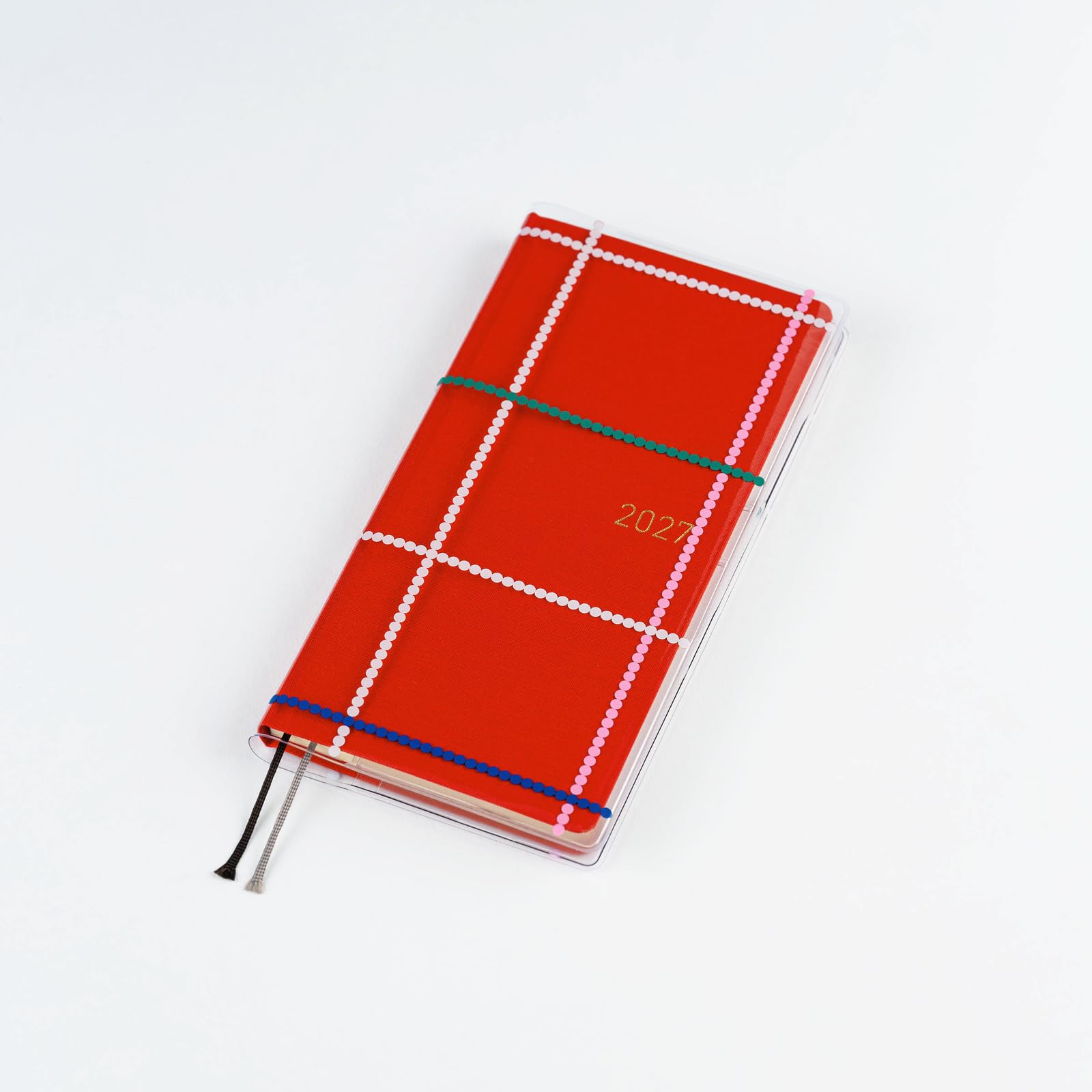 Hobonichi Techo Accessories –Yoshie Watanabe: Clear Cover for Weeks (Dotted Plaid)