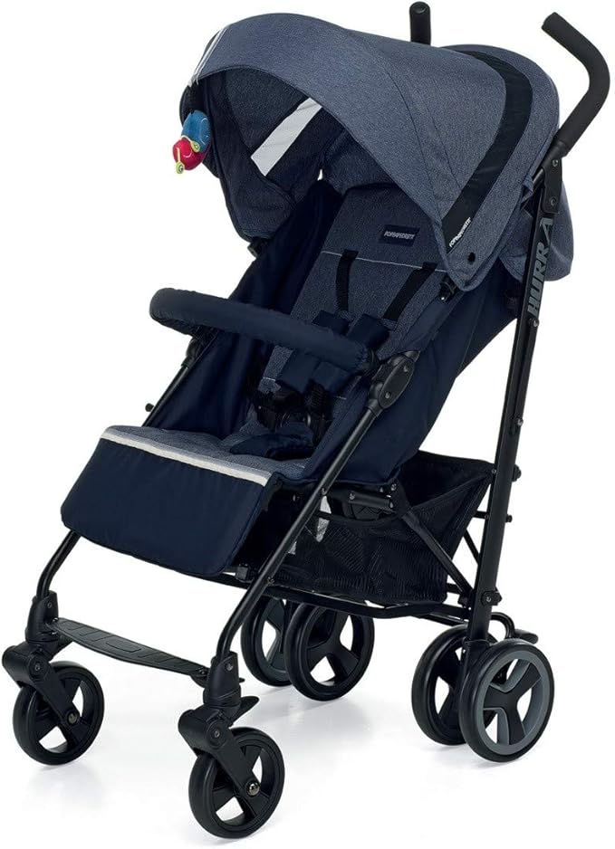 title=Foppapedretti Hurrà Passeggino Compatto, Blu (Jeans Blue), 0- 3 Anni