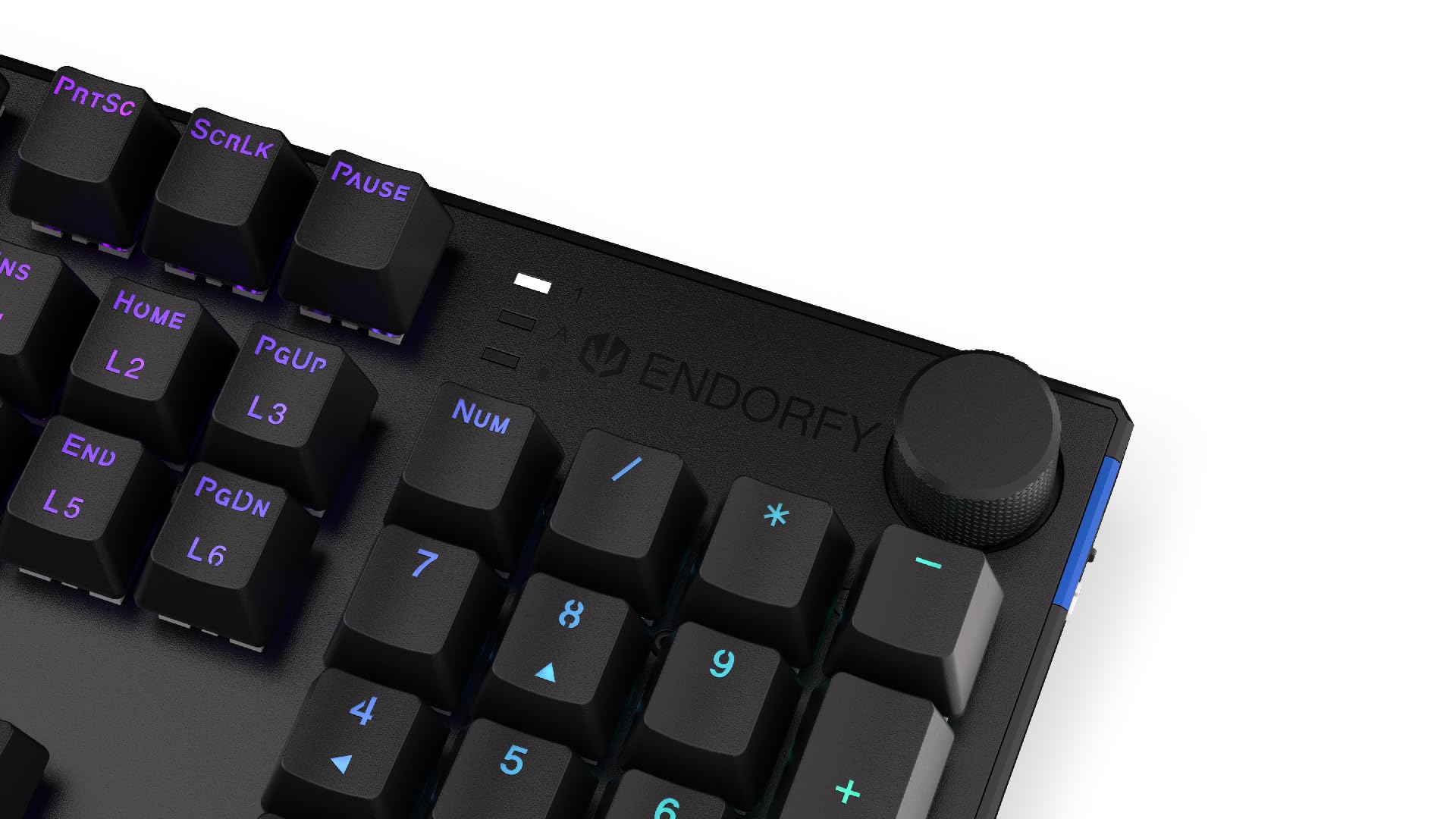 ENDORFY Thock Wireless Red, tastiera meccanica full size, QWERTY, switch Kailh Red, RGB, keycaps in PBT, EY5A079