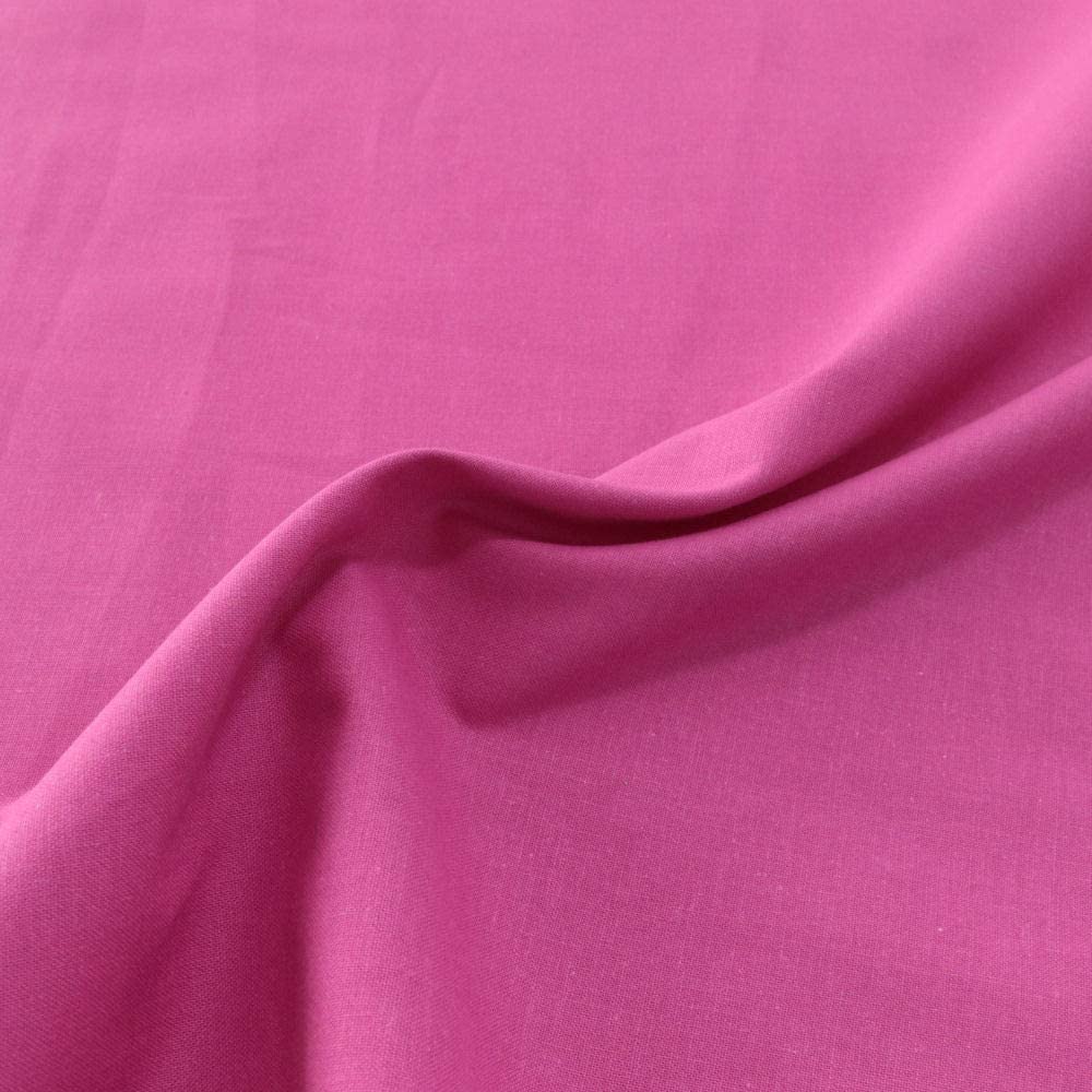 TOLKO 50 cm katoenen stof per meter uni | popeline-stof van ÖkoTex-katoen in levendige kleuren | kledingstof decoratieve stof gordijnstof bekledingsstof patchwork kinderstoffen om te naaien (roze