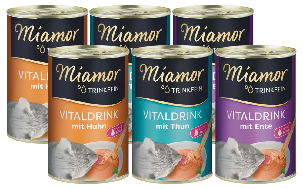 Finnern- Miamor 6St Trinkfein Vitaldrink mit 2 x Thun, 2 x Huhn, 2X Ente 135ml (17,22 €/L)