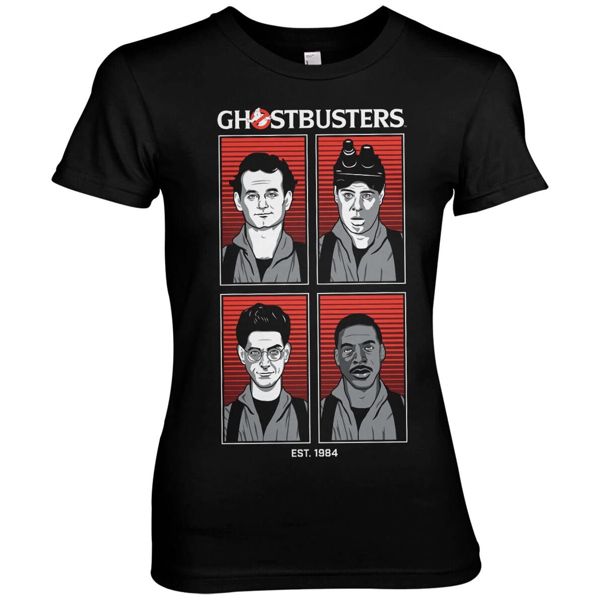 Ghostbusters Women's Black Officially Licensed Original Team T-Shirt (Black), Large