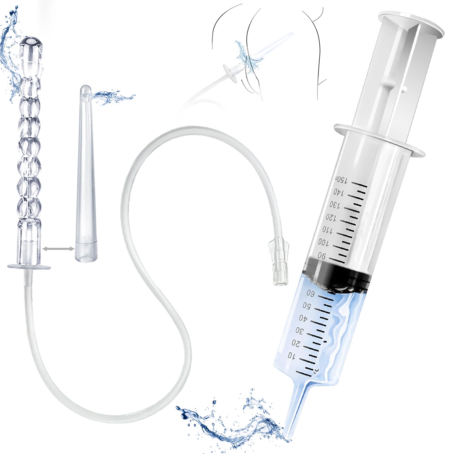 Amazon.com: AZREKV 150ML Enema Syringe Cleaning Douche System