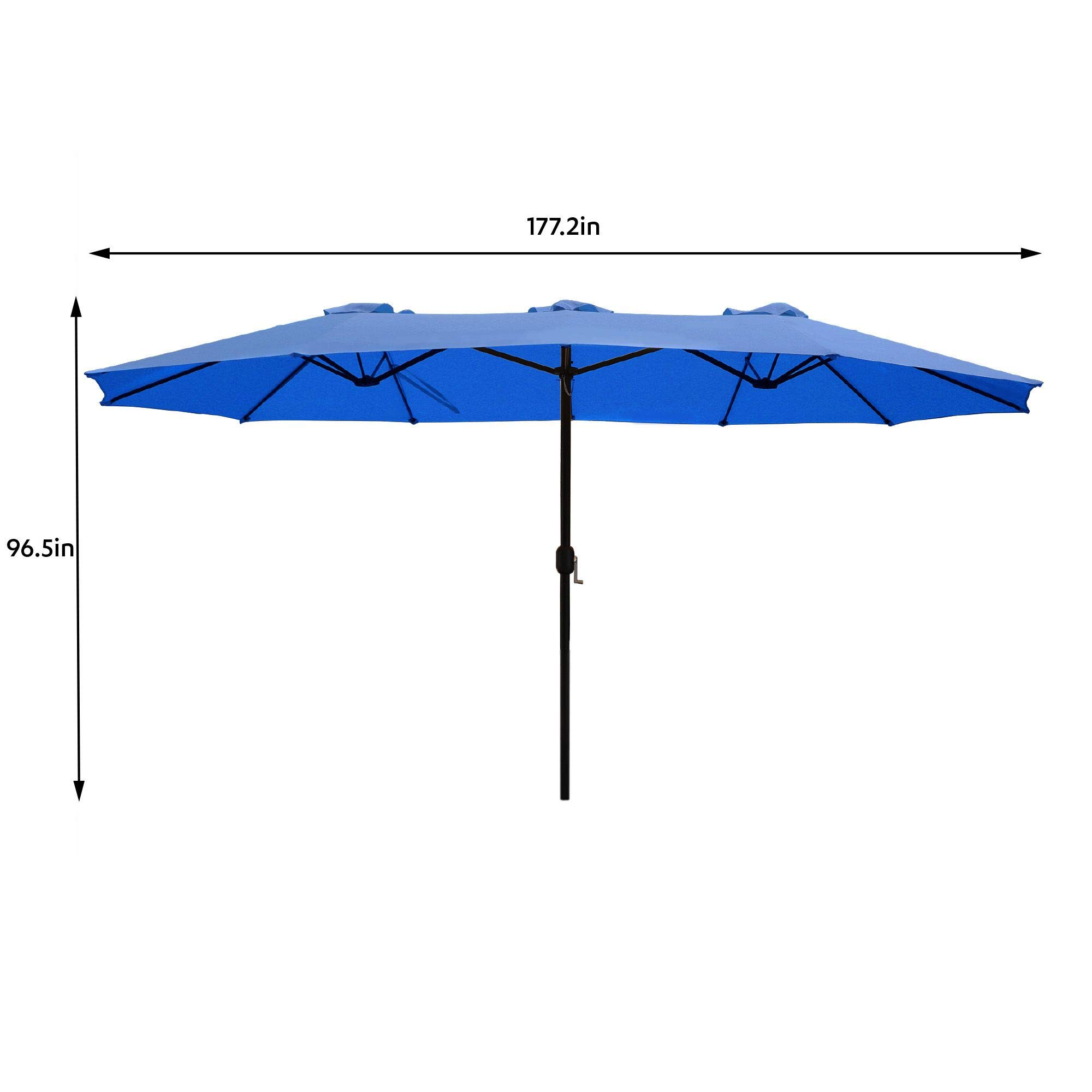 15x9 steel frame patio umbrella Amazon.com : ABBLE 15x9 ft Rectangular Steel Outdoor Market Extra Large  Umbrella, Patio Market Umbrella Double-Sided with Crank, Navy Blue : Patio,  Lawn & Garden