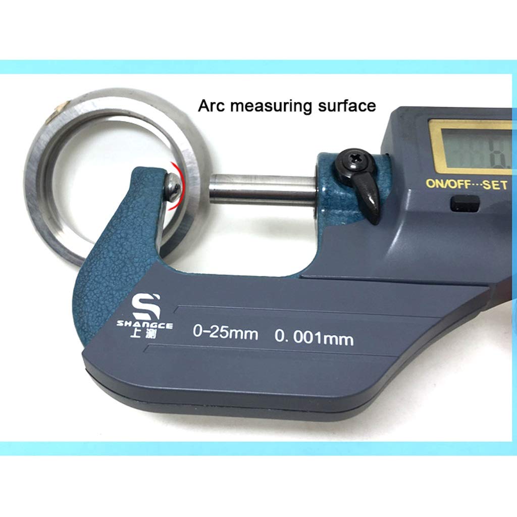 RJJ Micrometro a Muro di Spessore della Parete 0-25mm / 0,001mm Strumento micrometro for micrometro a Sfera a Sfera