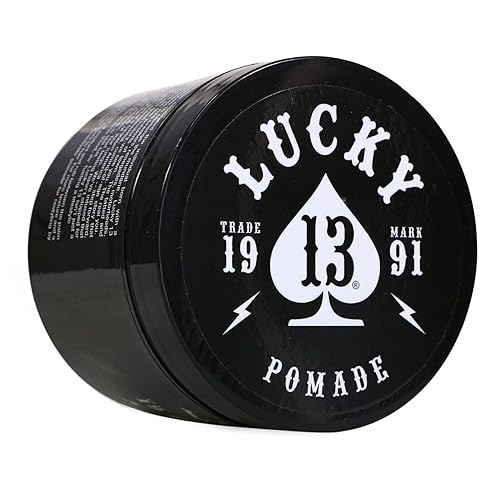 Lucky 13 Barber Supplies - Pomada para el cabello original, alta sujeción, alto brillo, a base de agua, aroma Mai Tai, 4 onzas