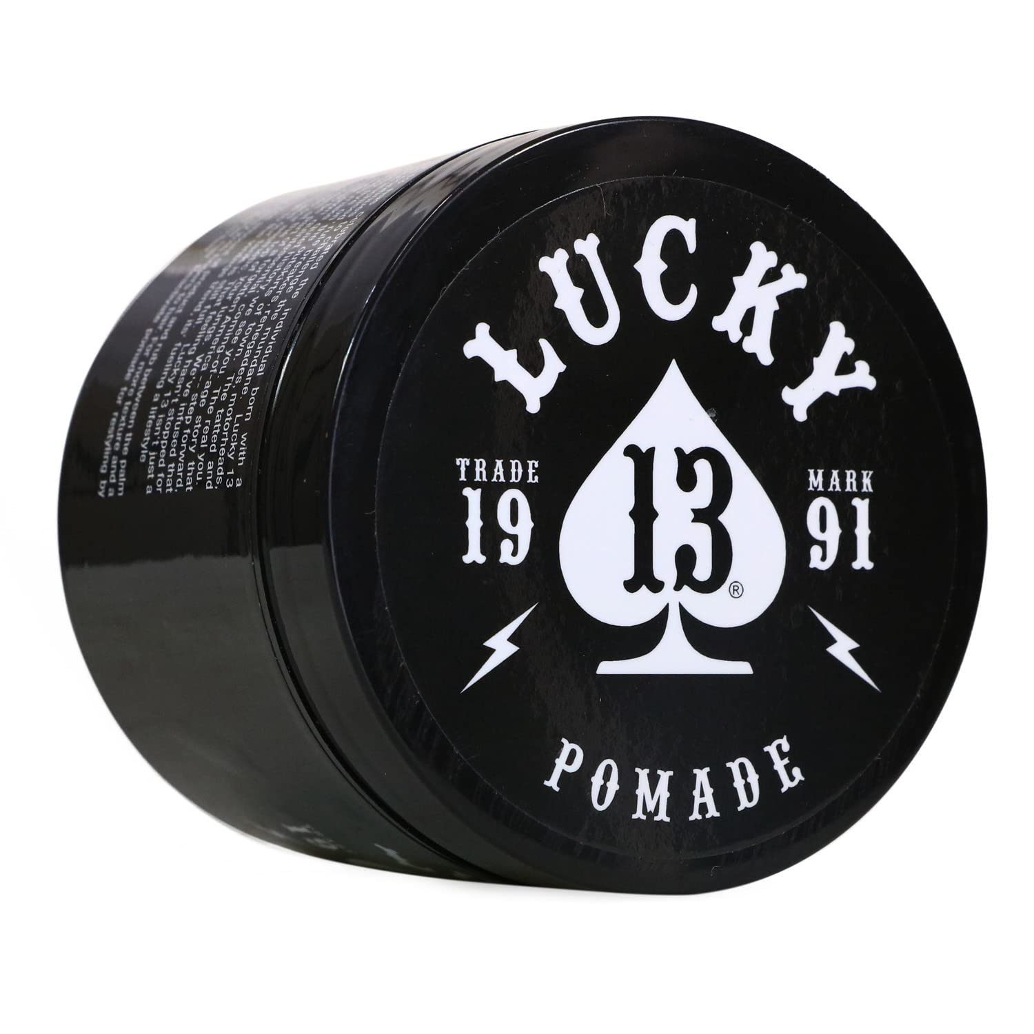 Lucky 13Barber Supplies Original Hair Pomade | High Hold | High Shine | Water Based | Mai Tai Scent, 4oz