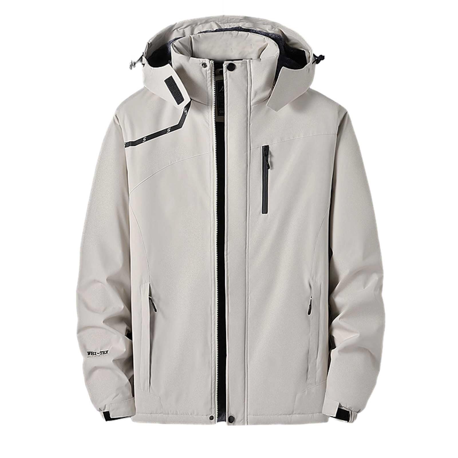 Chaqueta Impermeable Hombres Chubasquero Cortaviento Detalles Reflectantes - Chaqueta Trench Deporte Transpirable Waterproof Reutilizable Cortaviento Ligero con Cremallera - Impermeable con Capucha
