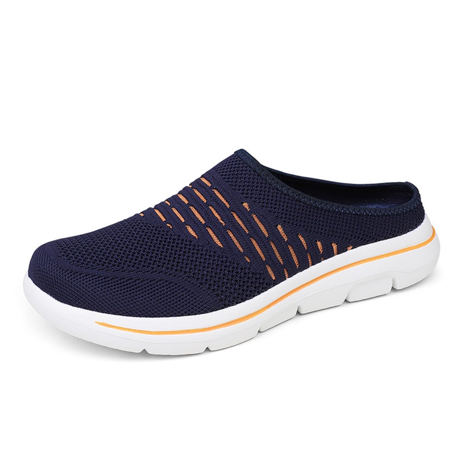 Baskets à enfiler pour homme - Ouvertes à l'arrière - Sabots et mules pour chaussures de sport en maille - Amortissement - Semelle épaisse - Chaussures de loisirs - Chaussures de marche confortables