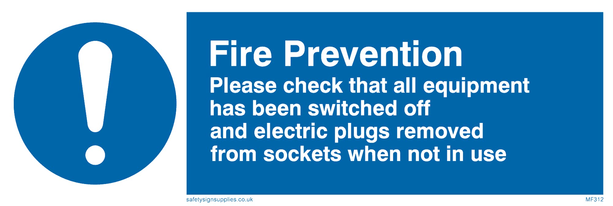 Pack of five - Fire Prevention Measures Sign - 150x50mm - L15