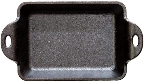 Miniatura 2 de Lodge HMSRC - Mini servidor rectangular de hierro fundido mejorado y sazonado con calor, 10 onzas, color negro