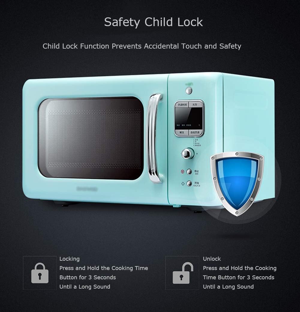 20L Countertop Microwave Oven with 60 Minutes Timing-Memory Turntable-Microwave with Smart Sensor, Easy Clean Interior