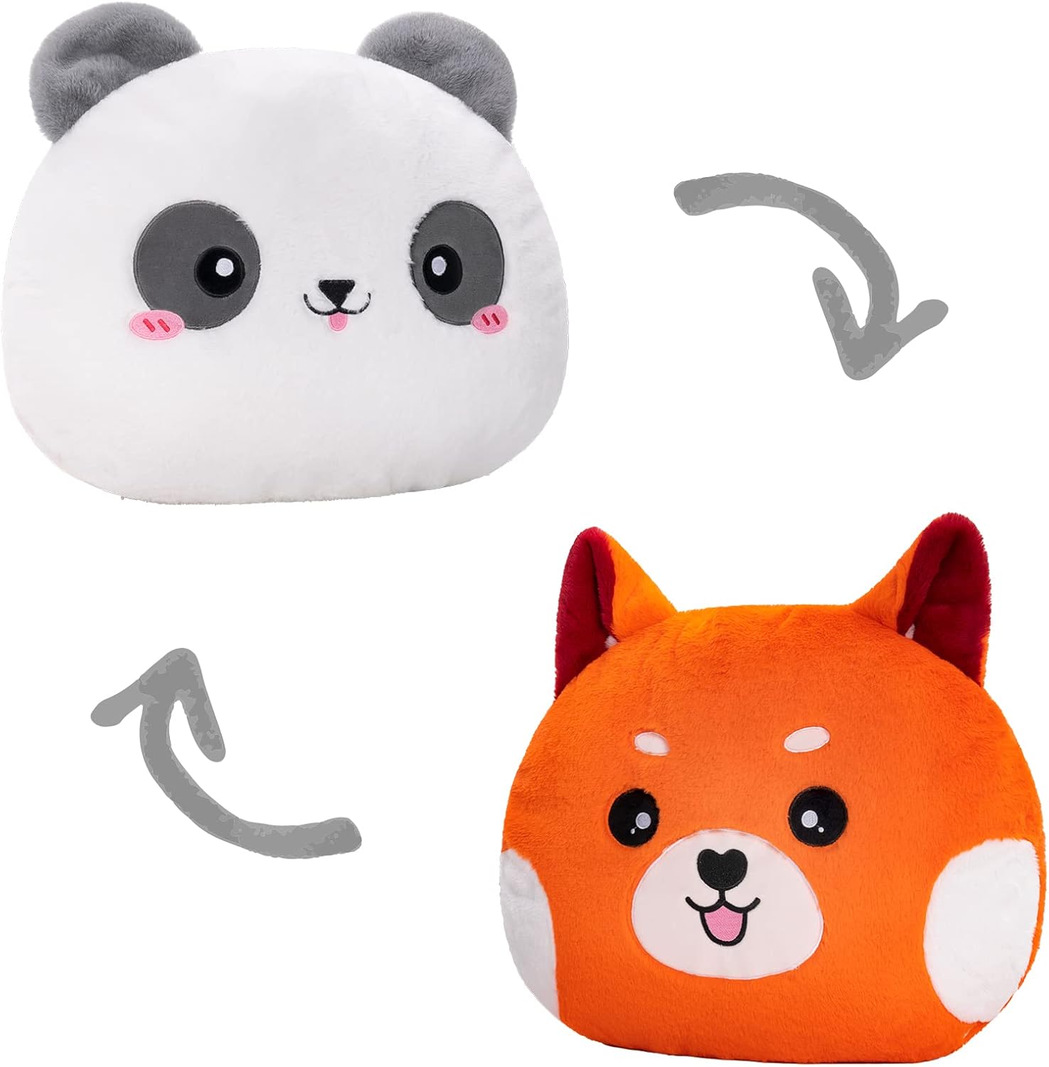 Mewaii 47 CM Reversible Plush, Panda Pillow and Red Panda Plush Kawaii