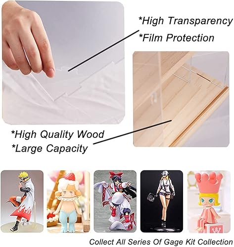 Miniatura 3 de Nynelly Estuche de exhibición de acrílico transparente de 4 niveles, organizador de almacenamiento a prueba de polvo para figuras de acción y pop,