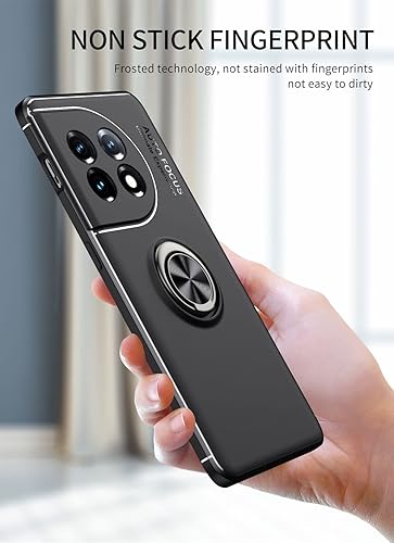 Miniatura 3 de Asuwish Funda de teléfono para OnePlus 11R con protector de pantalla de vidrio templado y accesorios para celda Soporte magnético para anillo TPU