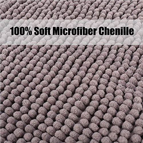 FGHSD 2-teiliges Badmatten-Set, inklusive 50X50CM super und saugfähigen U-förmigen Badteppichen und 50X80CM rutschfesten Fußmatten, Maschinenwaschteppiche für Wohnzimmer Badezimmer Küche Schlafzim – Bild 3