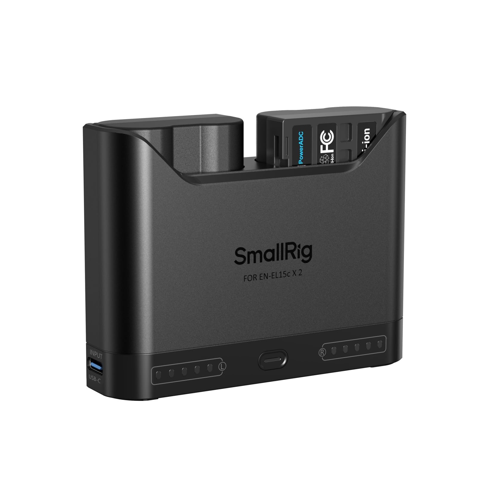 SMALLRIG Zestaw akumulatorów EN-EL15c do Nikon, ładowarka dwugniazdowa 22,5 W, akumulatory 1940 mAh, w pełni kompatybilny z do Nikon ZR, Z6III, Zf, Z8, Z7II, Z7, Z6II, Z6, D850, D810, D780, D750-5486