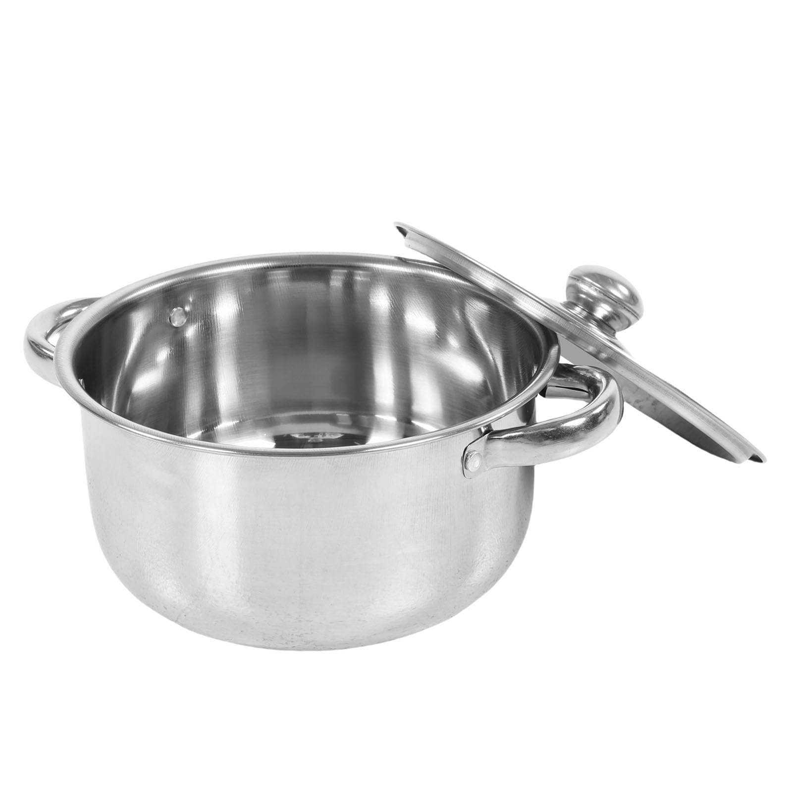 LiebeWH Zestaw naczyń ze Stali Nierdzewnej z Pokrywkami, Zestaw Garnków i Patelni do Użytku Indukcyjnego, Garnek do Mleka 18 Cm, 20 Cm, 22, 24, 26, Garnki Zupy, Patelnia 28 Gotowania w Domu