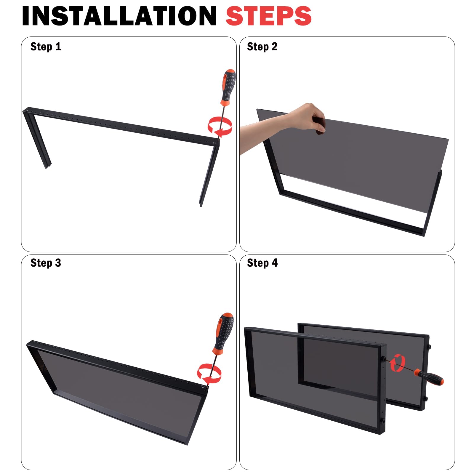 GeeekPi DeskPi RackMate T2 – 10 Pouces 12U Mini Baie Serveur Profondeur 260 mm, avec Plateau de Rack, Panneau de Ventilation et Panneau de Brassage 12P, pour équipements AV, NAS et serveurs, Noir