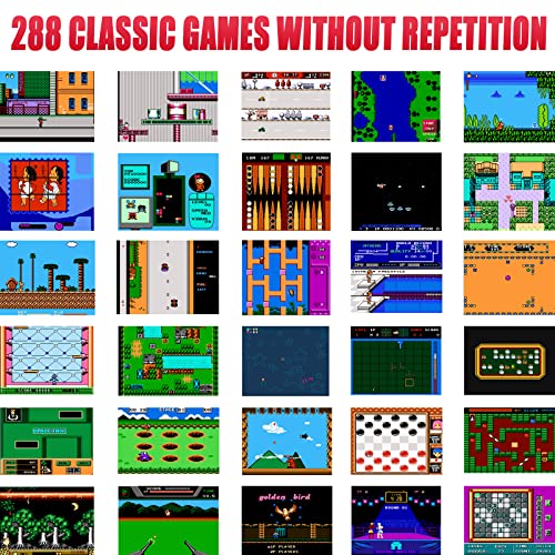 Handheld Game Console For Kids, Retro Game Console Adults Large Screen Built-In 288 Hd Electronic Games Portable Video Support Connecting Tv With Battery 2 Game Cartridges For Birthday Gift #TOP2