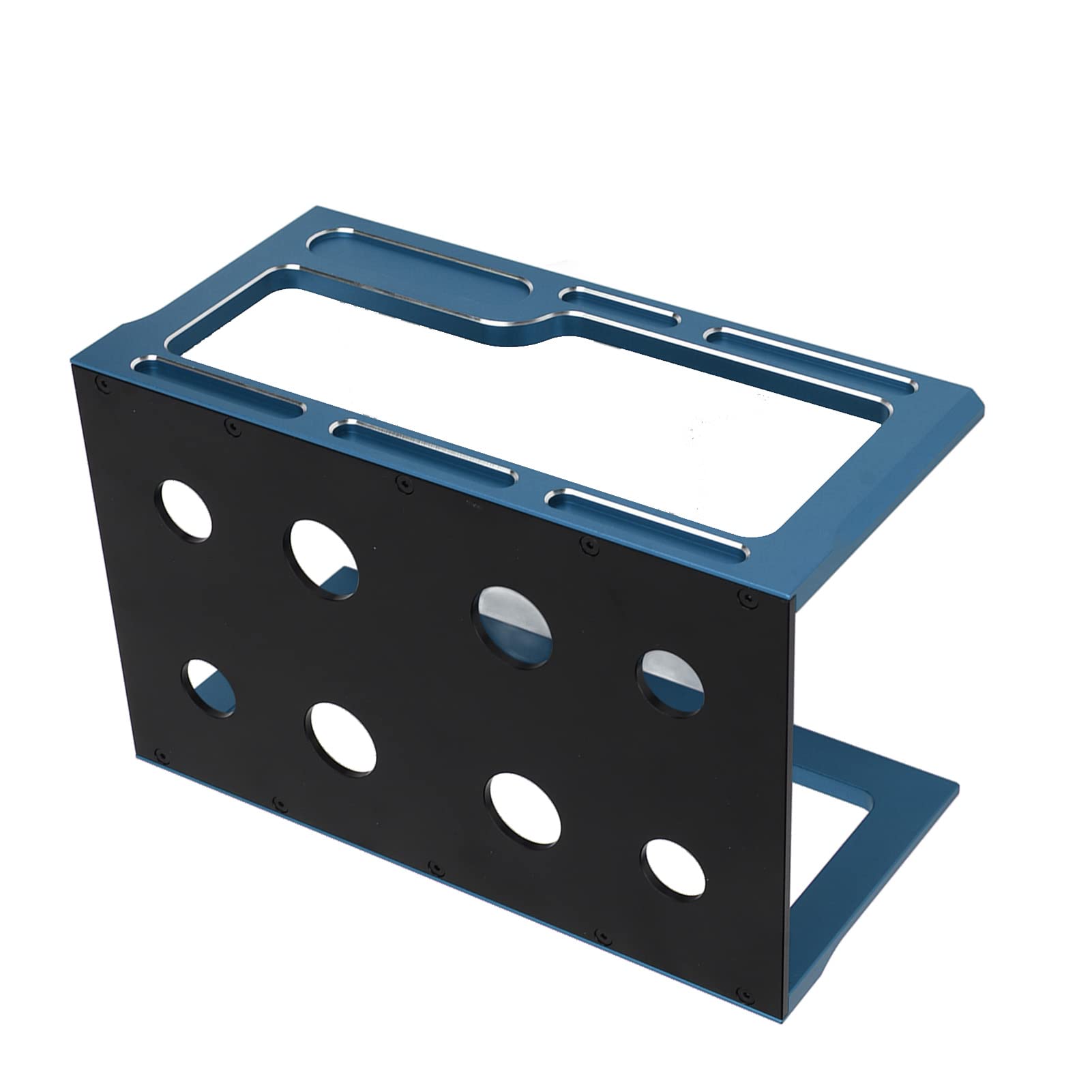 HEEPDD Plataforma de Montaje de Soporte de Trabajo de Coche RC, Estación de Reparación de Coche RC, Fácil Montaje Estable de Aleación de Aluminio para Modelo 1/8 (Azul)