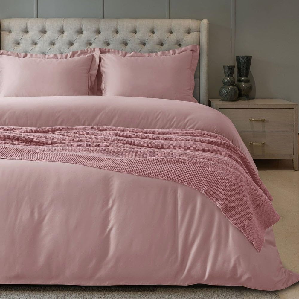 Spread Spain 900 TC Supima Cotton Duvet/Quilt Cover – Ultra-Soft, Breathable, Fade-Resistant, Premium Long-Staple Cotton -King Size - 2.28 mtr x 2.74 mtr - Dusty Rose-image-34
