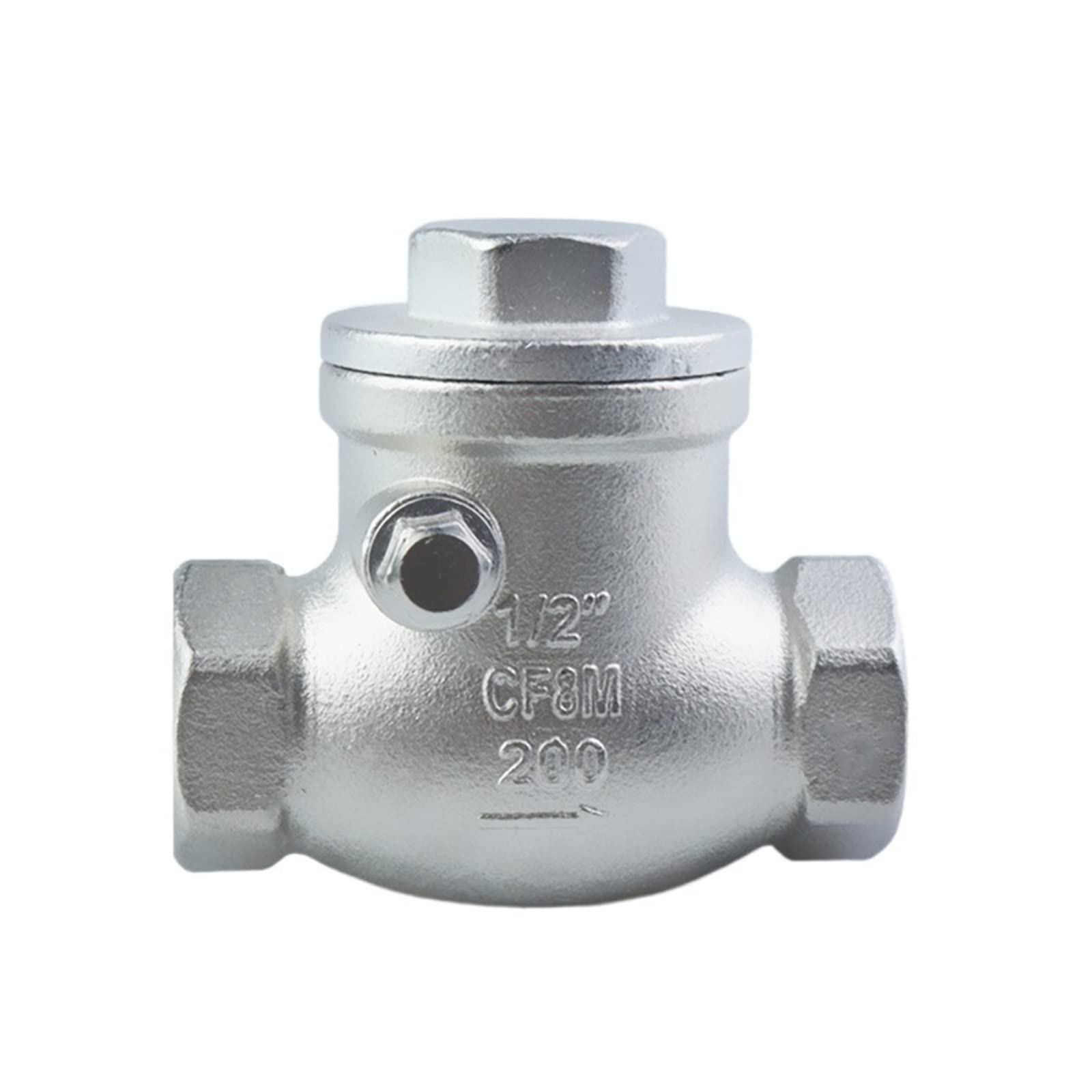 QRUYHBAJU Withstand high Pressure and Temperature Extremes Stainless Steel Wire Mouth Horizontal Non-Return Valve 304 Stainless Steel Female Thread Swing Check Valve 1/2" 3/4" 1" 1-1/4(1.25 Inch)