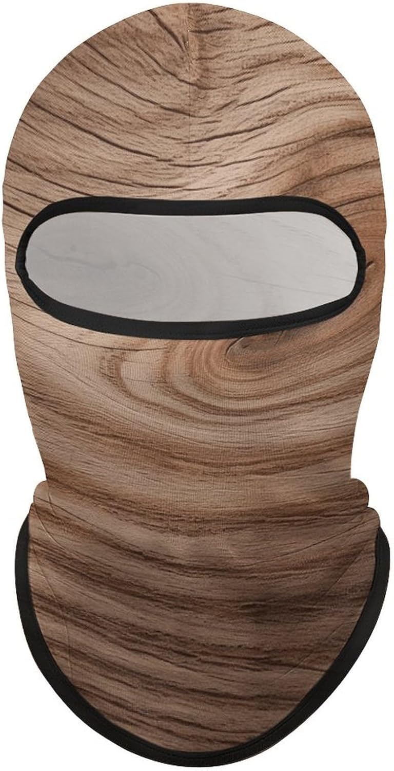 Balaclava Face Mask for Men Women Sun Protection Full Face Cover | Breathable Wood Grain Full Face Mask Windproof Ski Mask Motorcycle Helmet Lining for Outdoor Sport Cycling