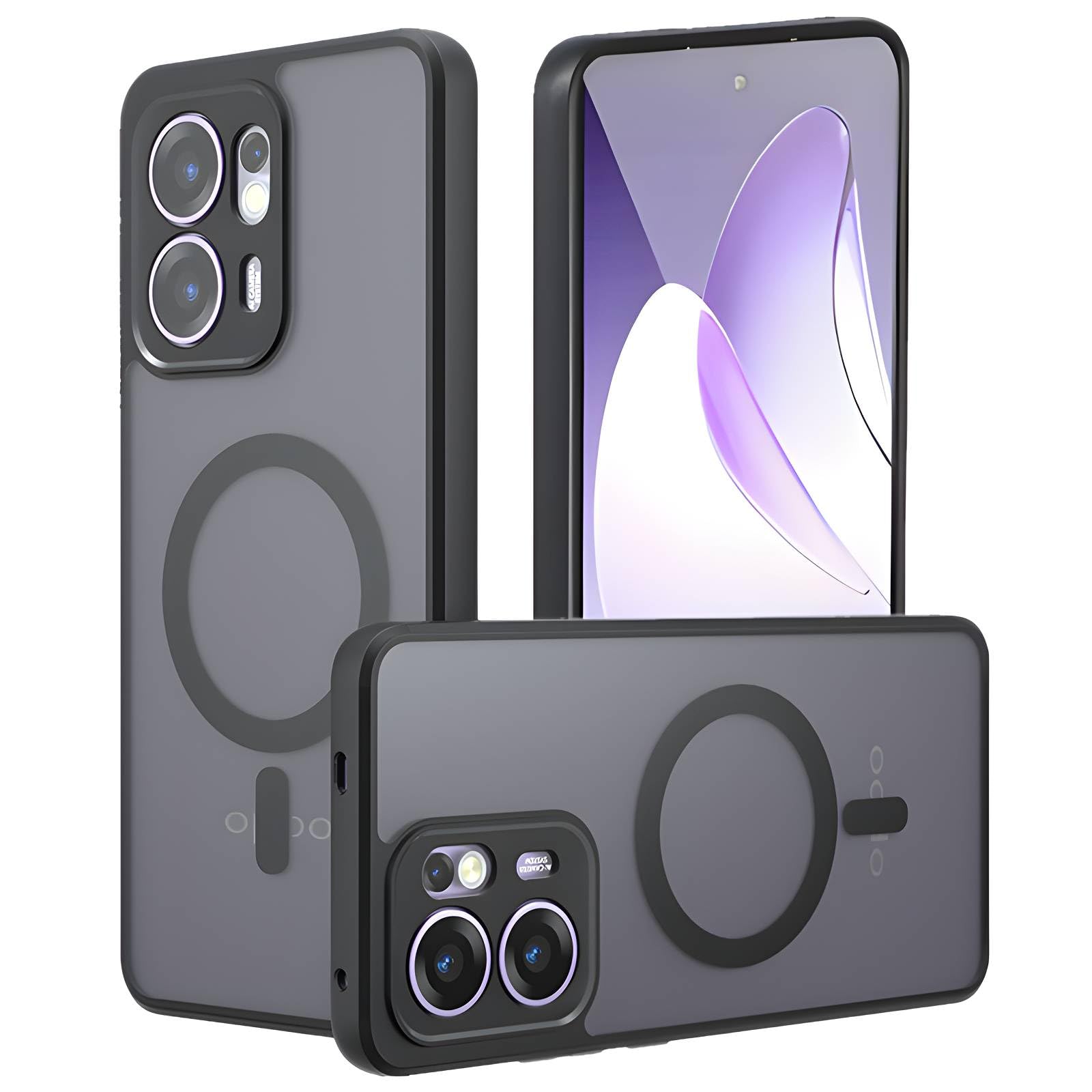 Voltup スマホケース OPPO Reno13 A対応 マグネット搭載 オッポReno13 A ケース 耐衝撃 黄変防止 傷防止 レンズ保護 滑り止め 指紋防止 ストラップホール付き