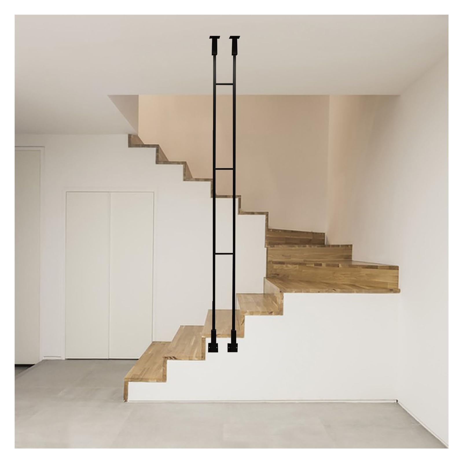 Balustres d'escalier en fer noir de 2,1 m pour montage latéral