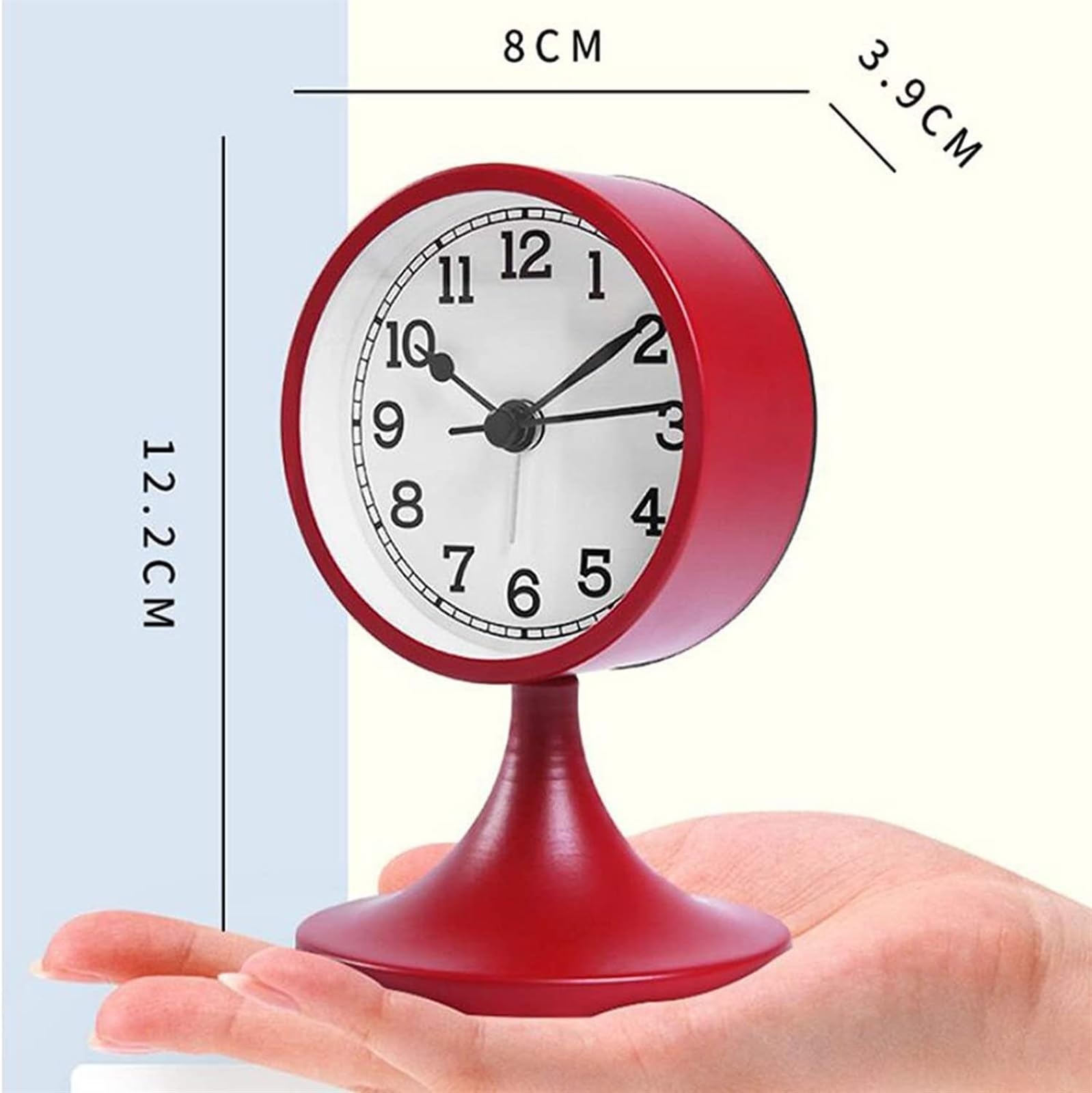 Relojes de sobremesa para Sala de Estar Reloj Despertador silencioso Redondo Retro Que no Hace tictac Reloj de Escritorio con Pilas para Chimenea Repisa Escritorio de Oficina Estan