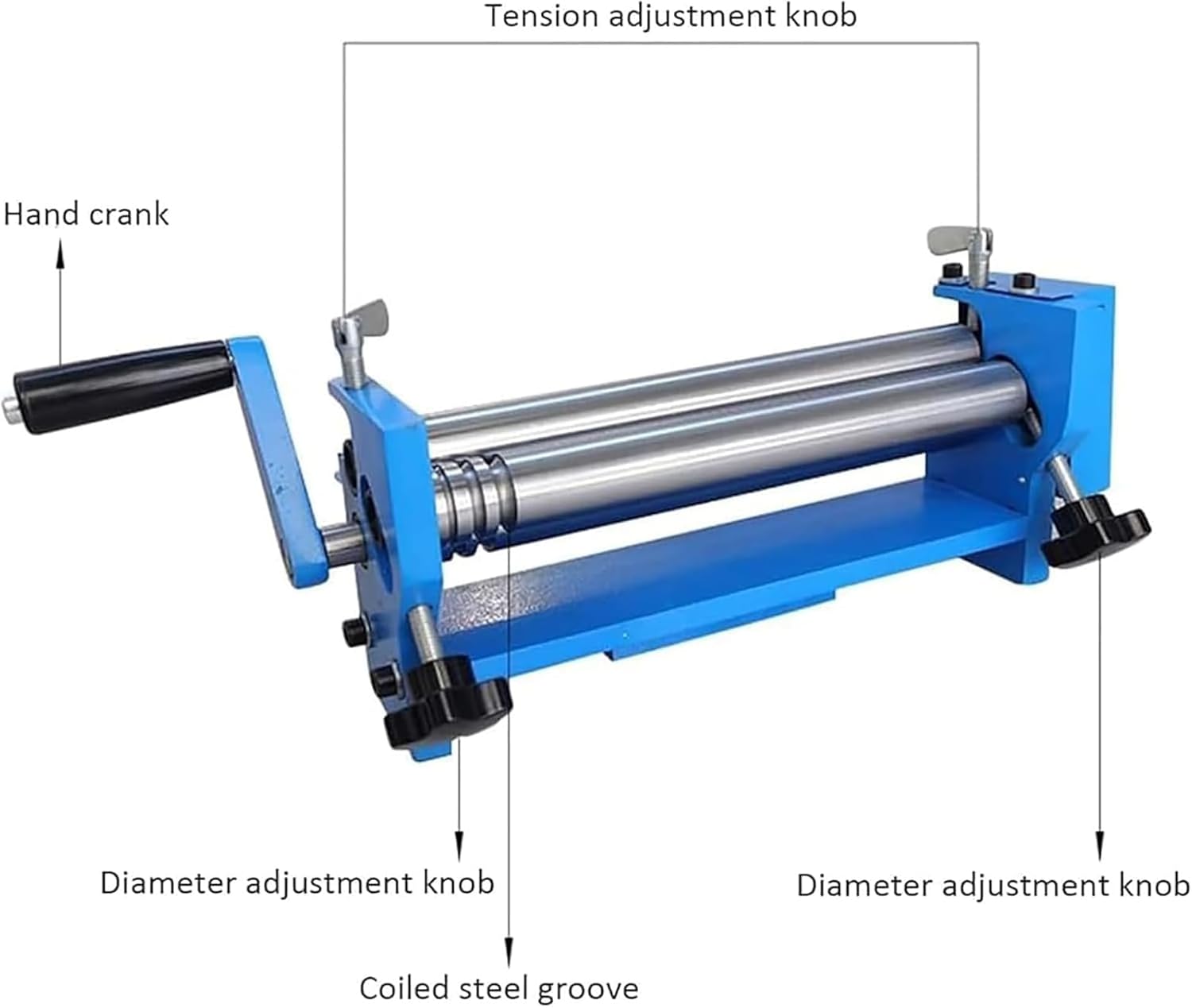 Adjustable Metal Bending Machine, 320mm Sliding Roller for Steel and Aluminum Plates, for Domestic and Industrial Use~/