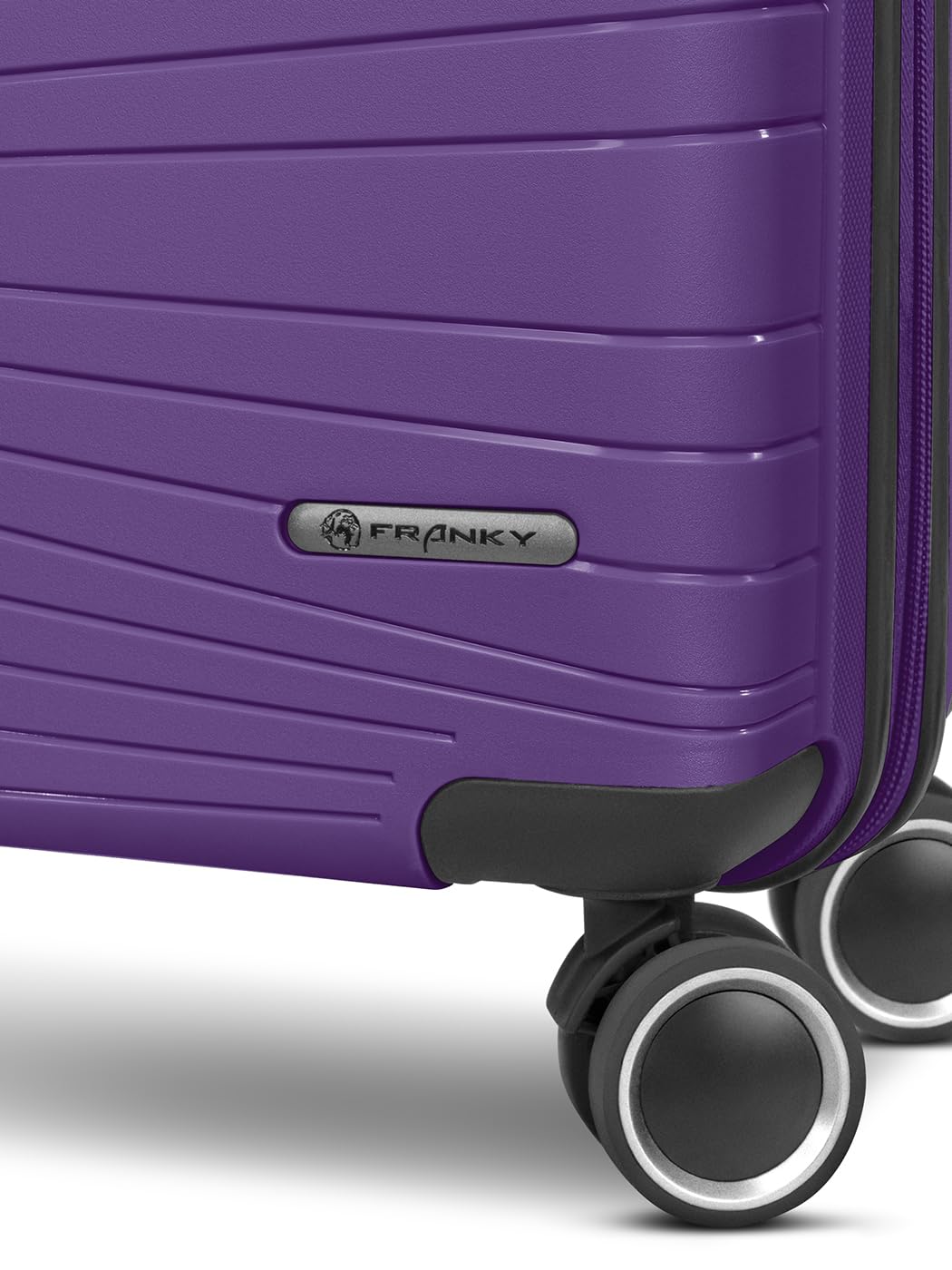 Franky Dallas 3.0 - Trolley rigido con 4 ruote, Viola, Kofferset (3-teilig), Valigia con ruote doppie e lucchetto TSA