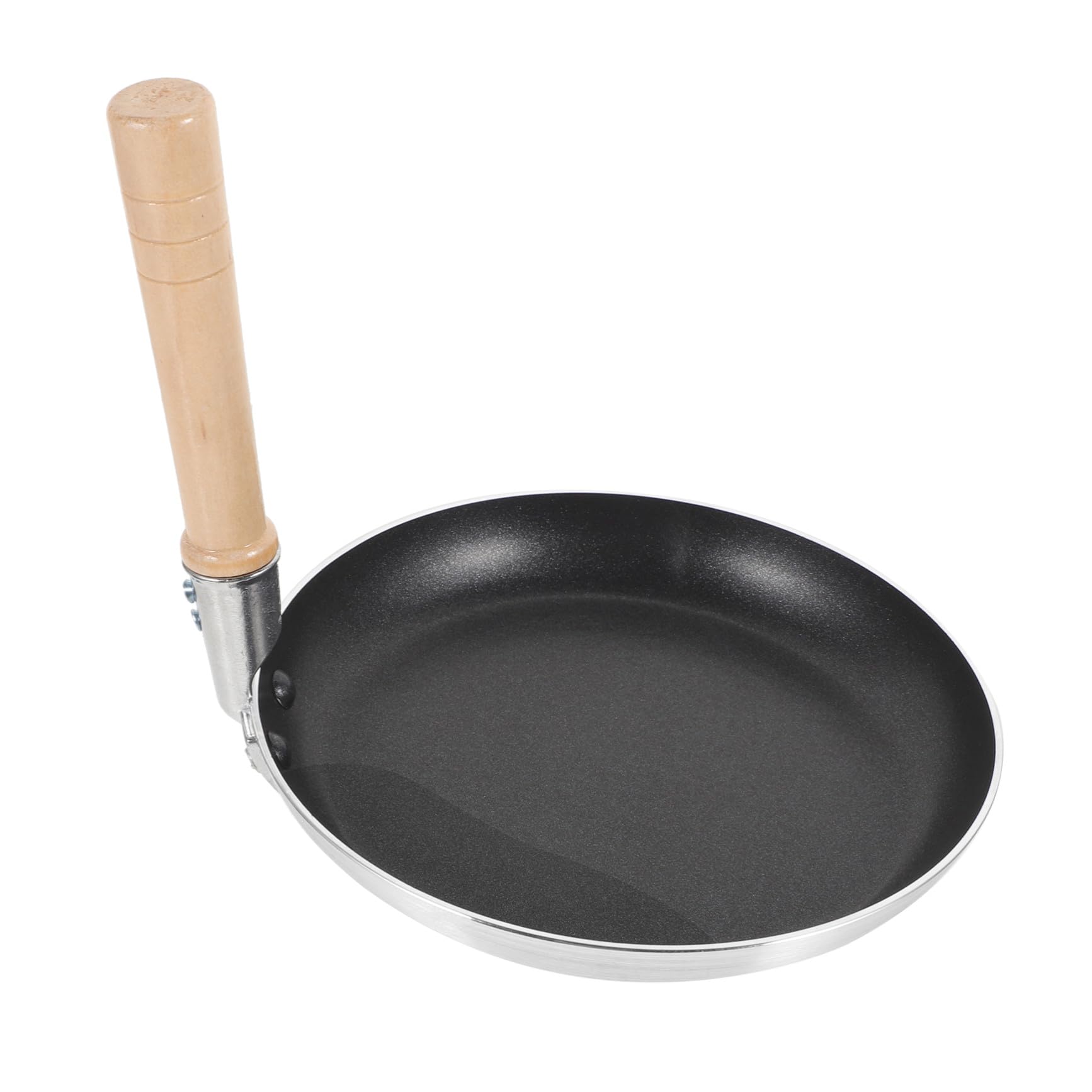 Ipetboom Padella Mini Antiaderente per Uova in Alluminio Manico in Legno, Multifunzionale e Riscaldamento Uniforme, per Cucina e Ristoranti
