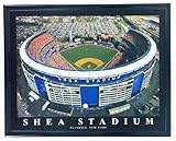 New York Mets Shea Stadium - Framed Lithograph of Dramatic Aerial Photo. Treasured Collector Item and Great Gift!