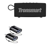 Cable Compatible with Tronsmart Trip Portable Outdoor Speaker - USB-C to A PortChanger (2-Pack), USB Type-C OTG USB Portable Keychain - Slate Black