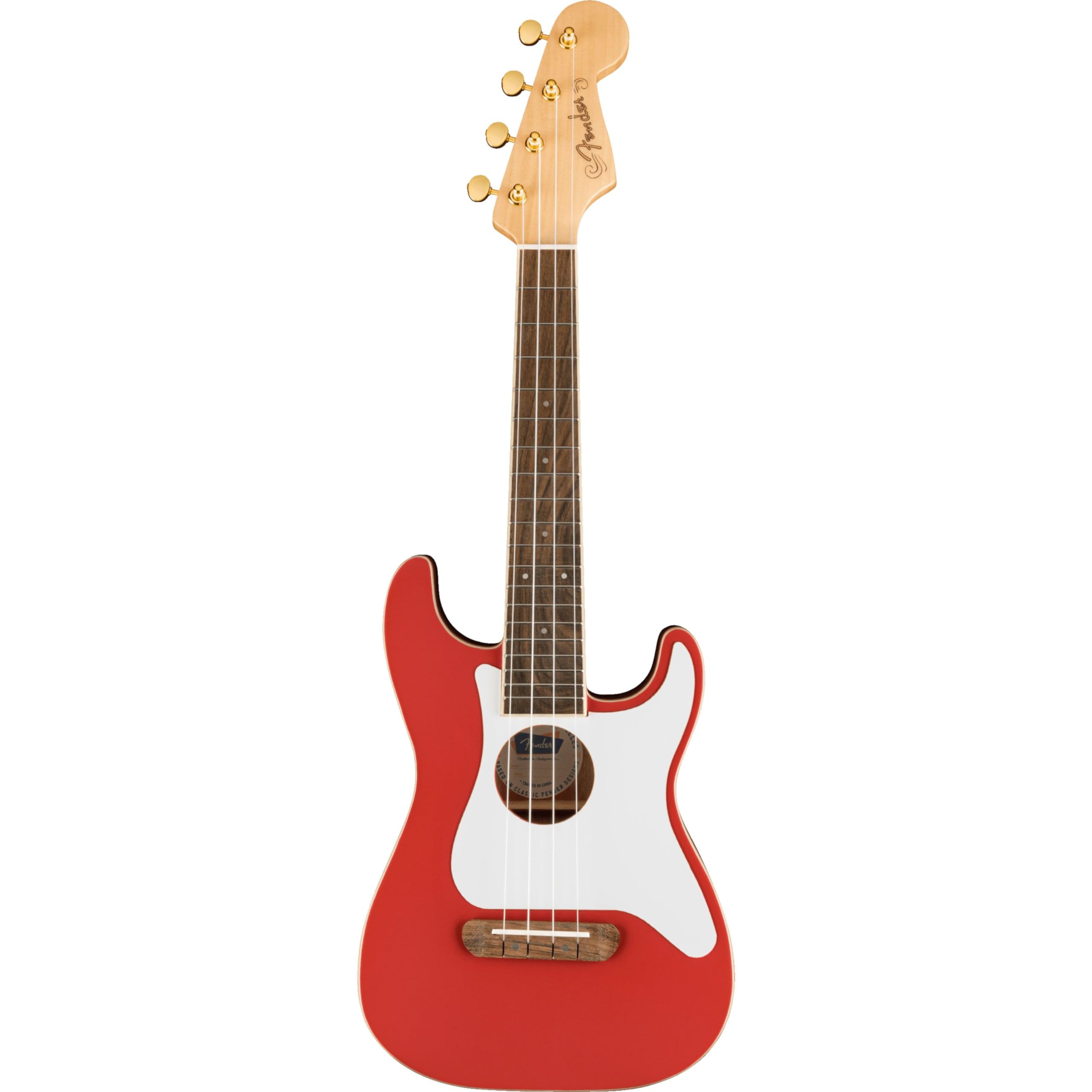 Fender Fullerton Strat Uke Fiesta Red Konzert-Ukulele