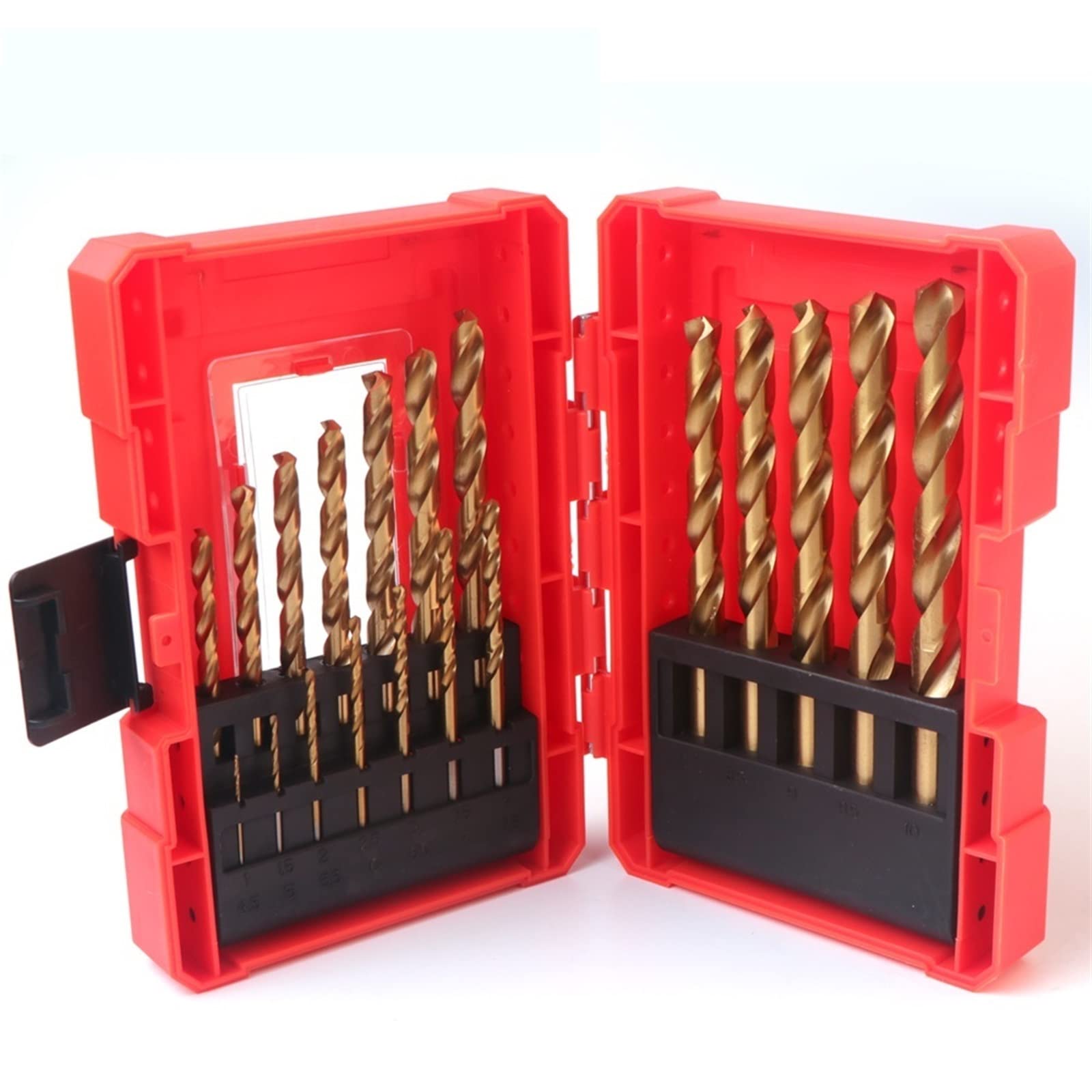 19PCS 1.0-10mm punte da trapano in acciaio ad alta velocità M2 punte da trapano completamente rettificate for ghisa metallo legno