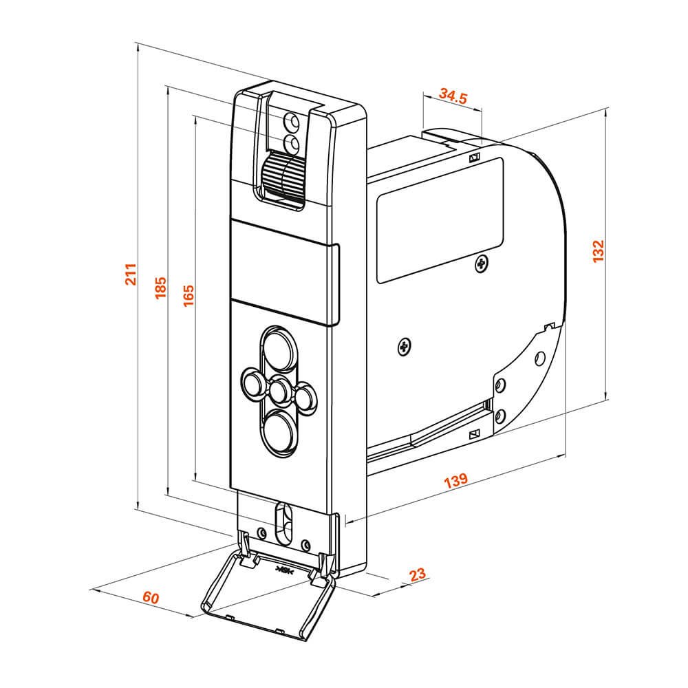 WIR elektronik eWickler Comfort eW820, elektrischer Rollladen-Gurtwickler Unterputz, mit Display, für 17–23 mm Gurtband, automatische Fahrzeiten