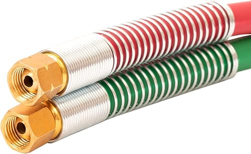 Miniatura 2 de SPARC Manguera de soldadura Oxy acetileno grado T accesorios B de 316 pulgadas + juego de alivio de tensión