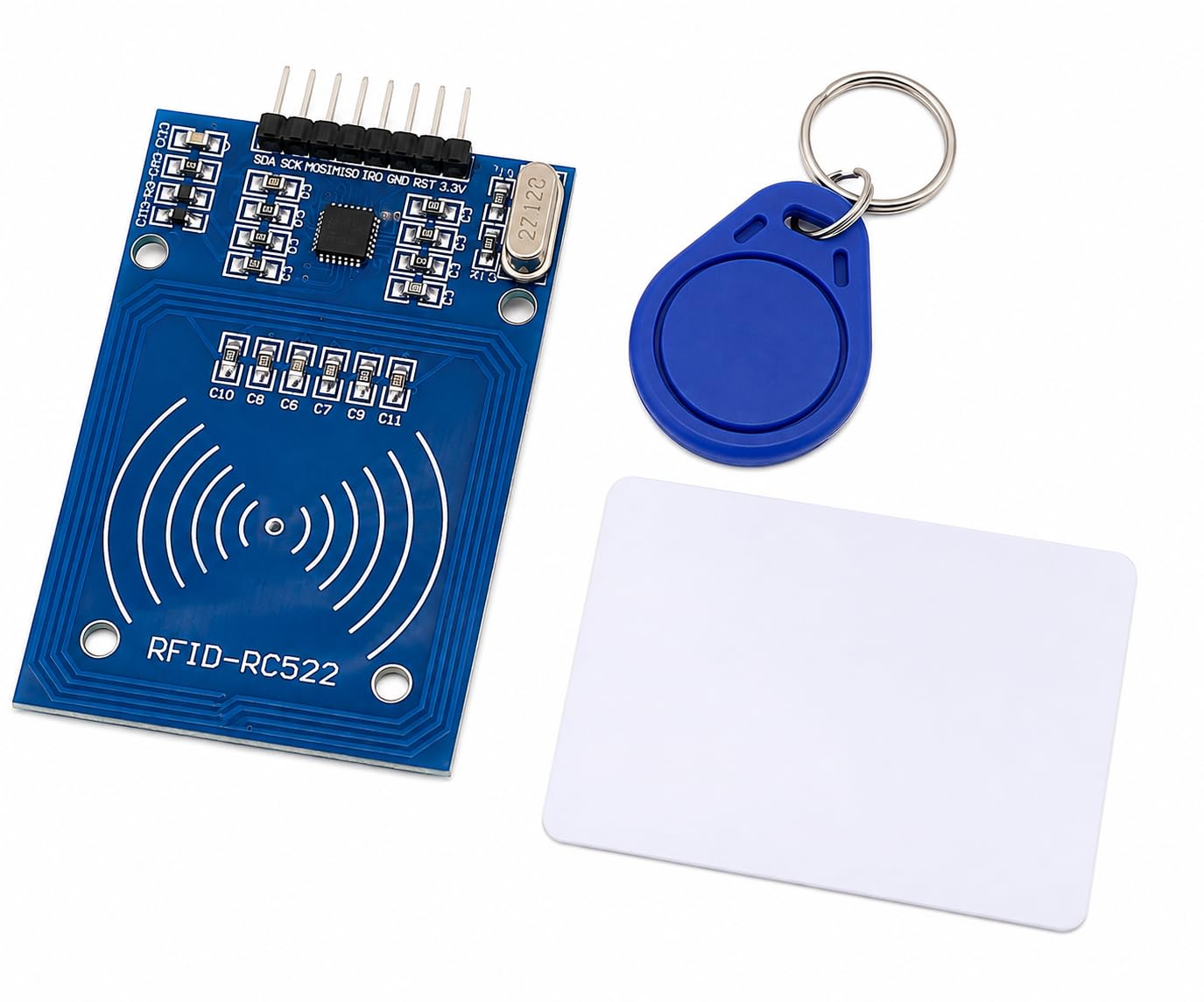 RFID RC522 RFID Module Kit with S50 RFID Card & Key Fob, 13.56MHz MFRC522 Contactless IC Card Reader Writer Sensor for Arduno, Raspbery Pi, ESP8266 & DIY Projects-image-15