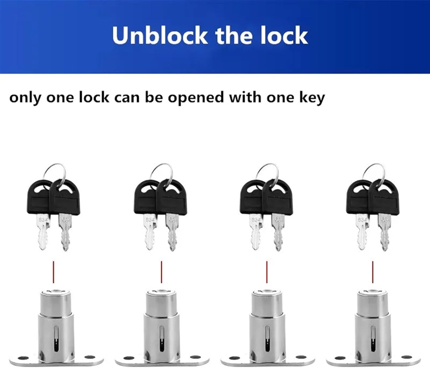Cabinet Wooden Door Push-Pull Door Lock Wrong Unlock Light Box Smoke Cabinet Lock Window Press Lock Hardware Lock 1Pcs(Single Key 40mm)